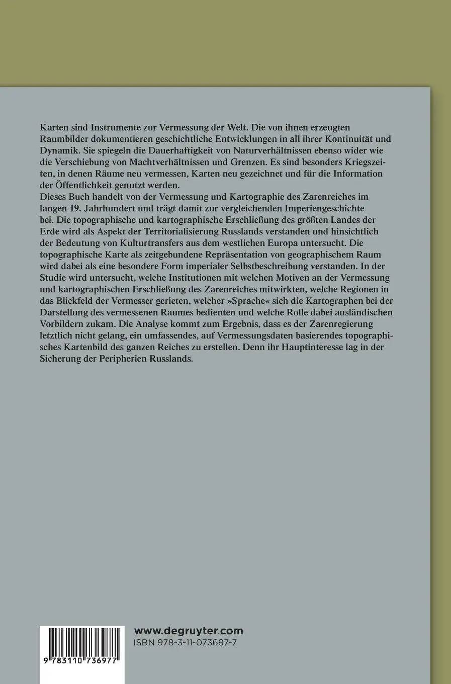 Rückseite: 9783110736977 | Ein Imperium wird vermessen | Martin Jeske | Buch | XVI | Deutsch