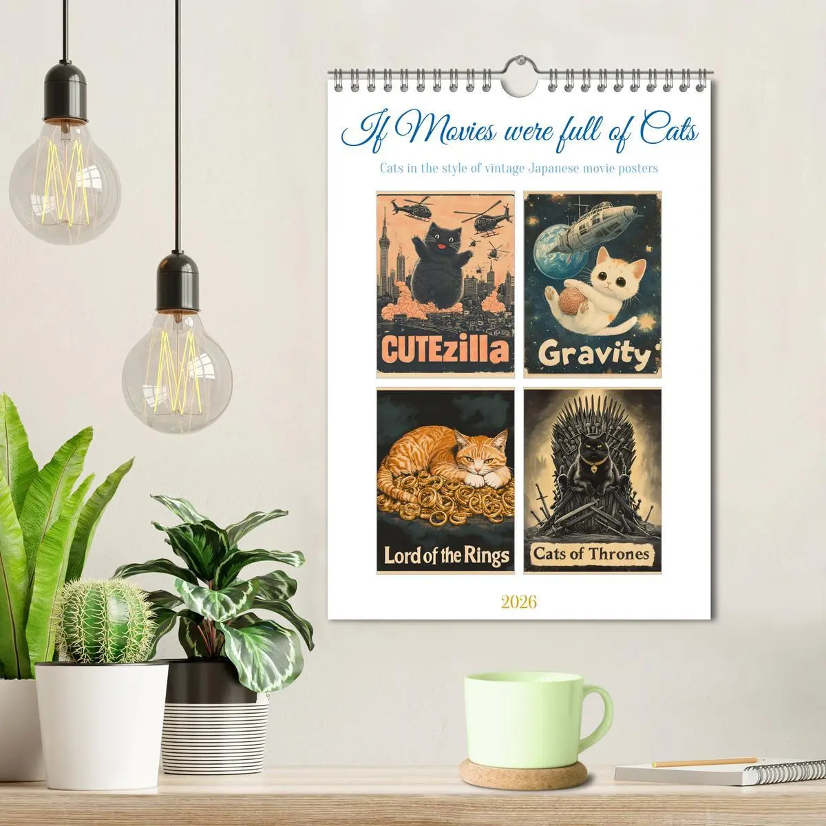 Bild: 9783457266977 | If Movies where full of Cats (Wall Calendar 2026 DIN A4 portrait),...