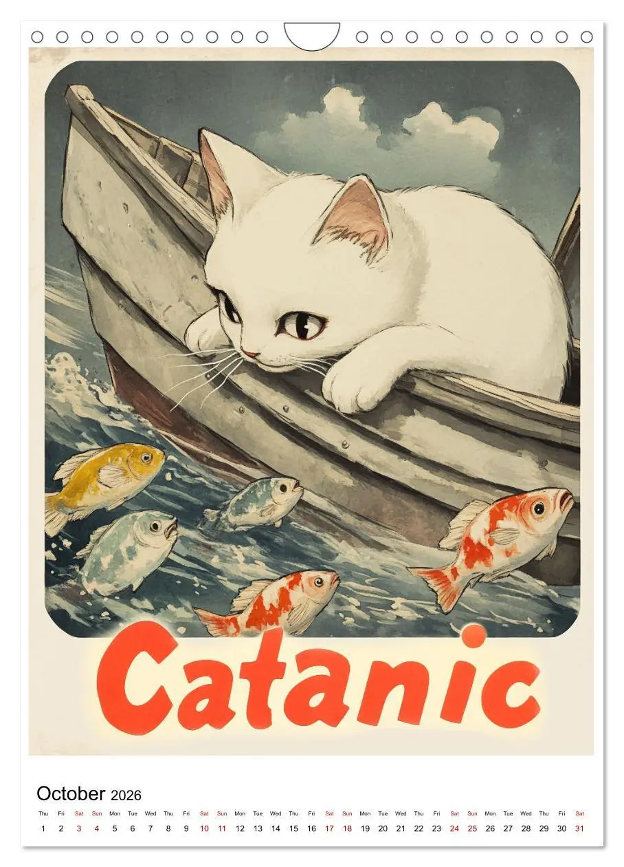 Bild: 9783457266977 | If Movies where full of Cats (Wall Calendar 2026 DIN A4 portrait),...