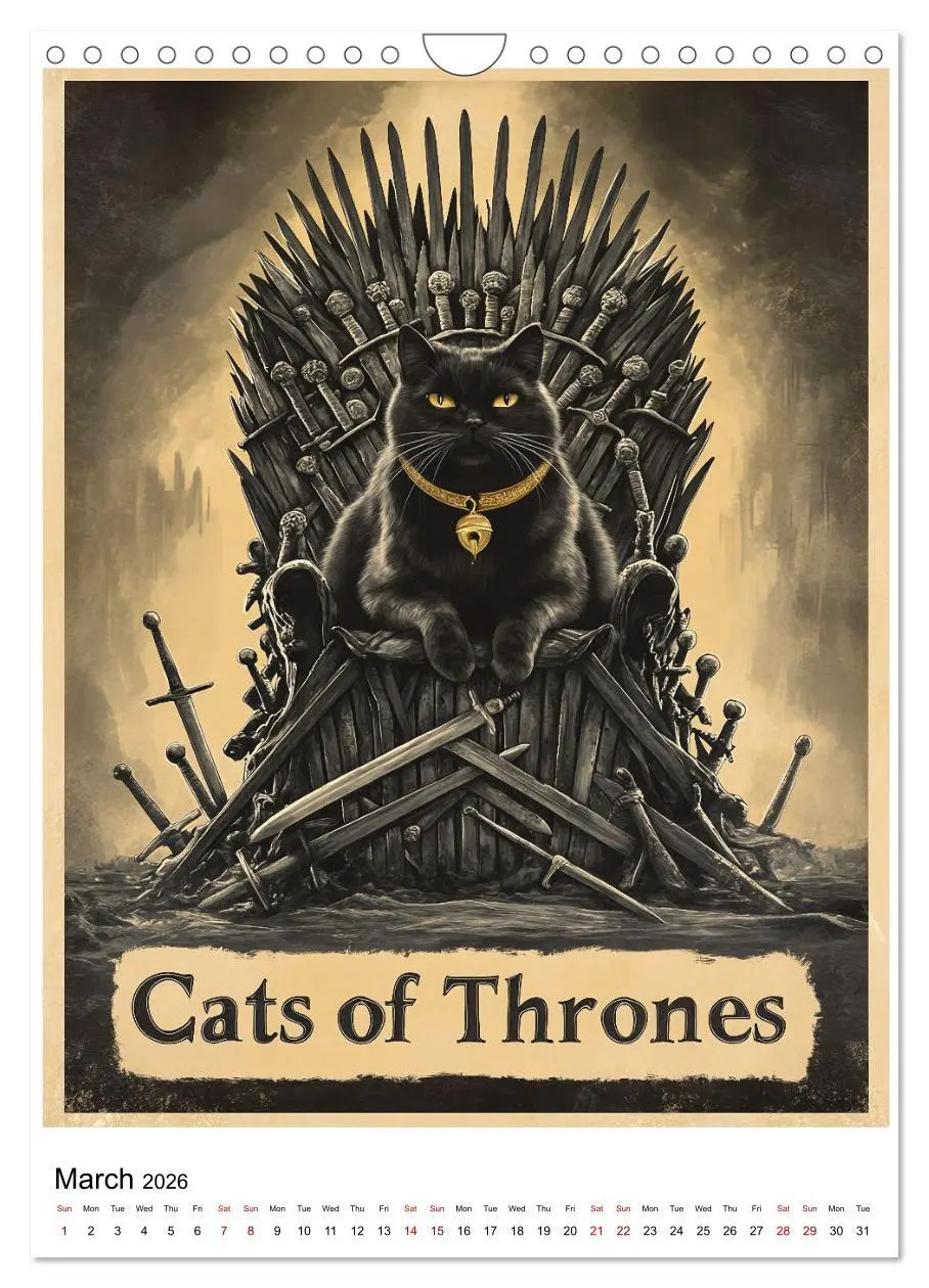 Bild: 9783457266977 | If Movies where full of Cats (Wall Calendar 2026 DIN A4 portrait),...