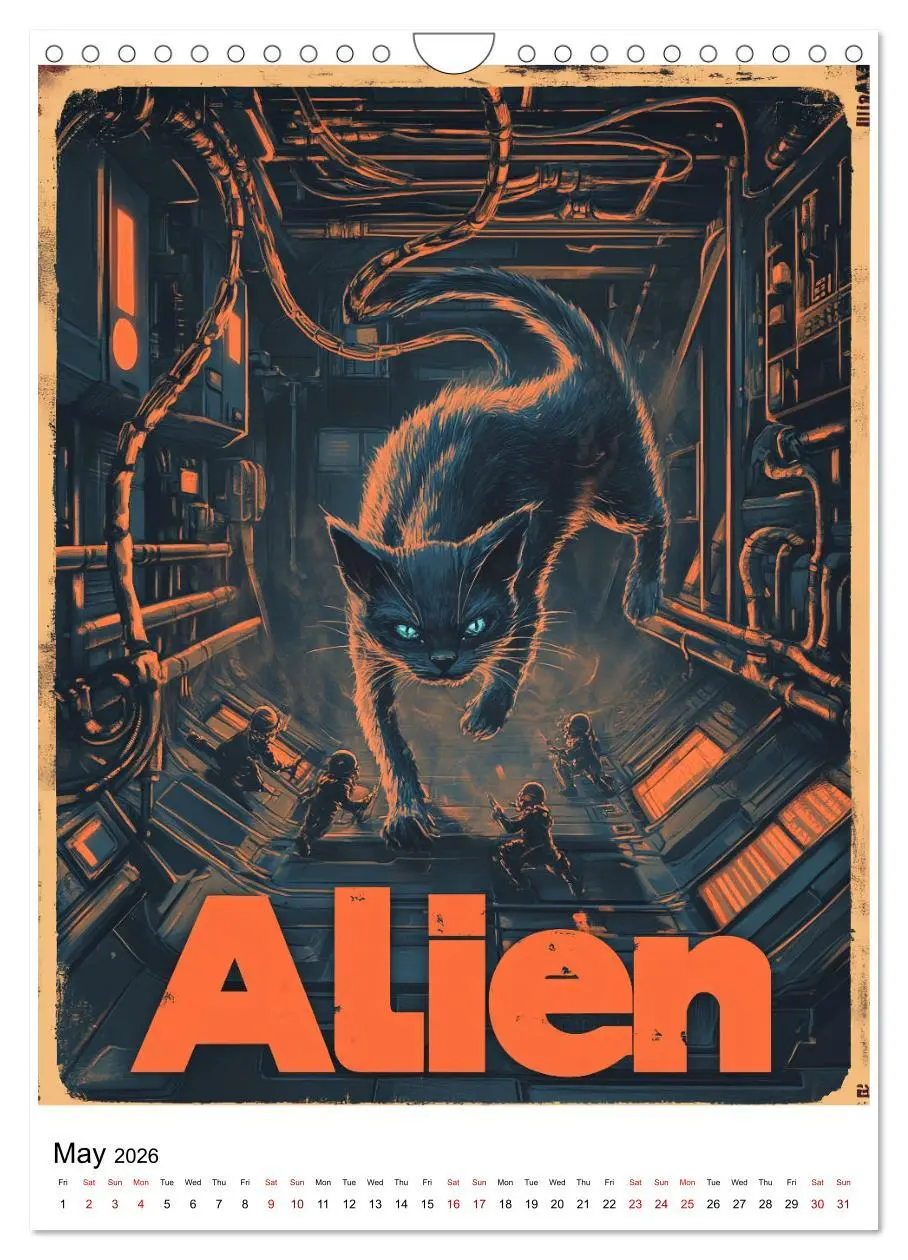 Bild: 9783457266977 | If Movies where full of Cats (Wall Calendar 2026 DIN A4 portrait),...