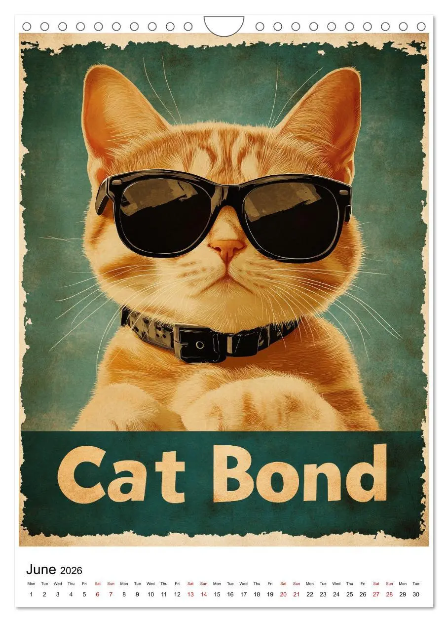 Bild: 9783457266977 | If Movies where full of Cats (Wall Calendar 2026 DIN A4 portrait),...