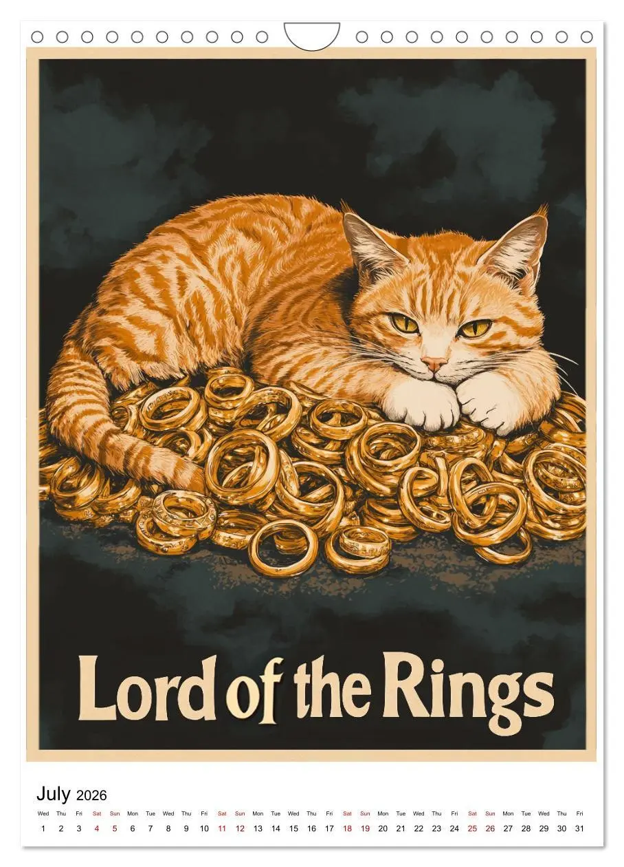 Bild: 9783457266977 | If Movies where full of Cats (Wall Calendar 2026 DIN A4 portrait),...
