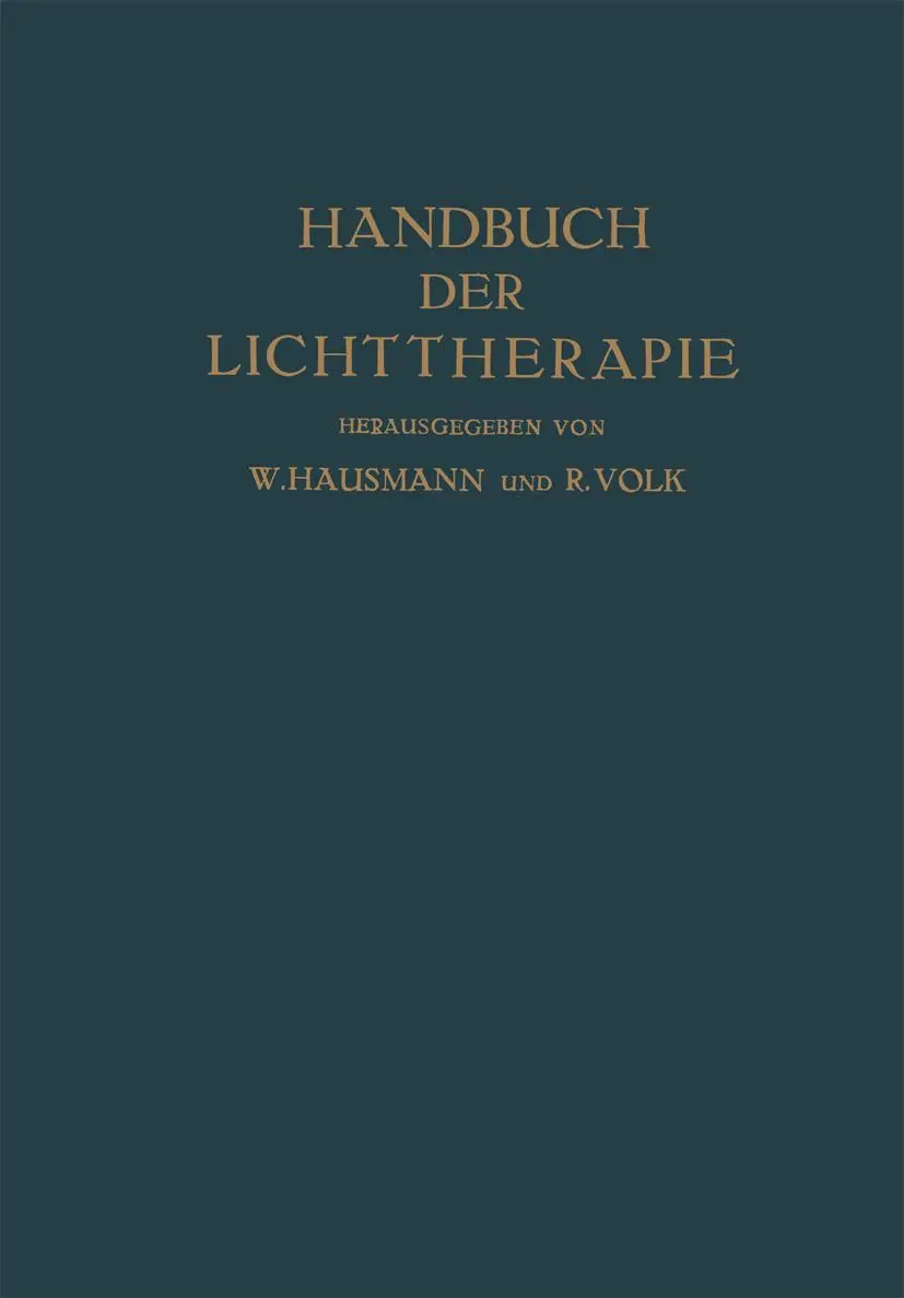 Cover: 9783662406977 | Handbuch der Lichttherapie | O. Bernhard (u. a.) | Taschenbuch | iv