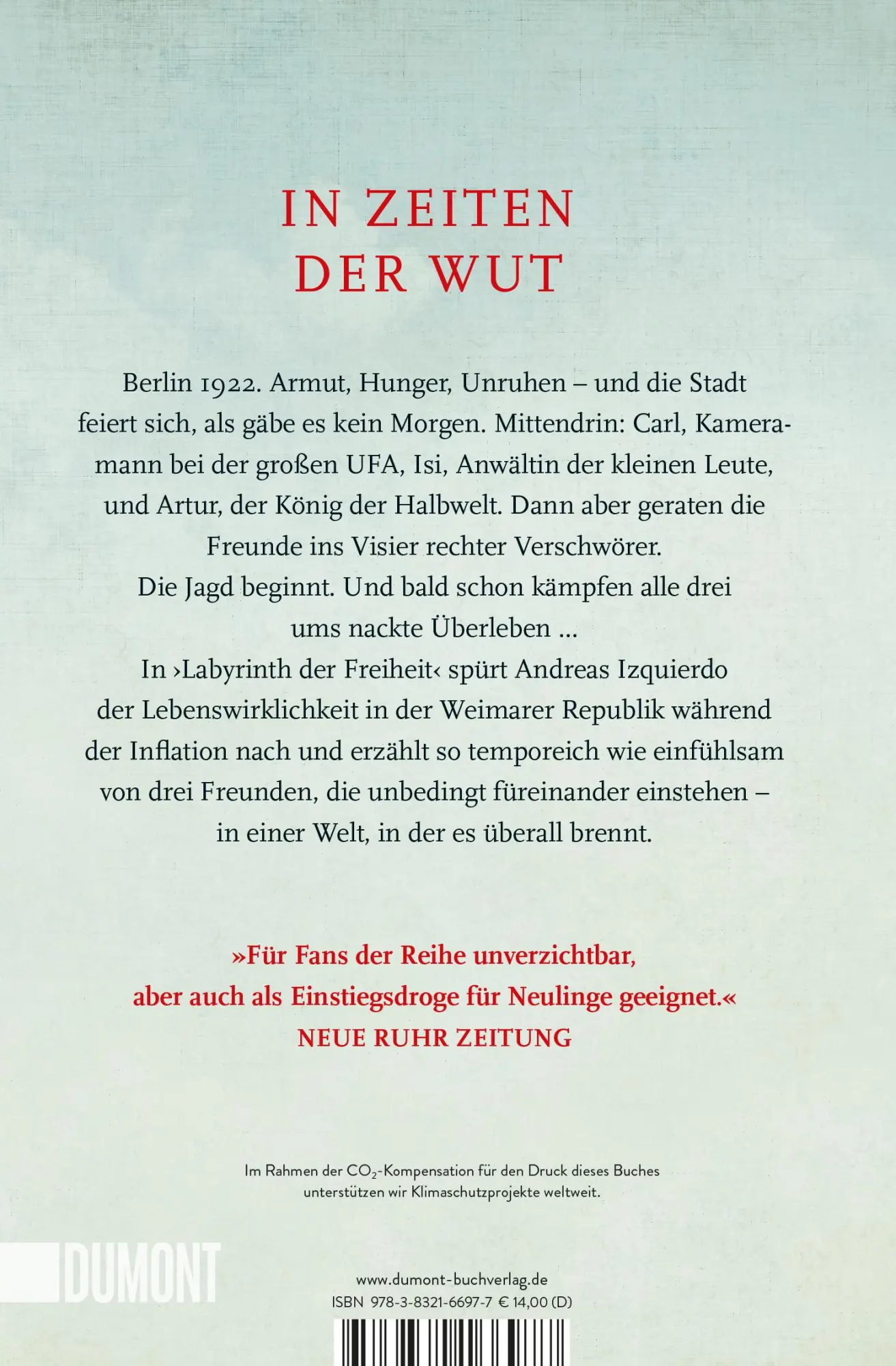 Rückseite: 9783832166977 | Labyrinth der Freiheit | Roman | Andreas Izquierdo | Taschenbuch