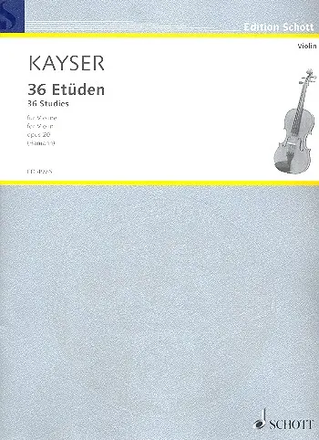 Cover: 9790001056977 | 36 Etüden | op. 20. Violine., Essential Exercises | Kayser | Buch