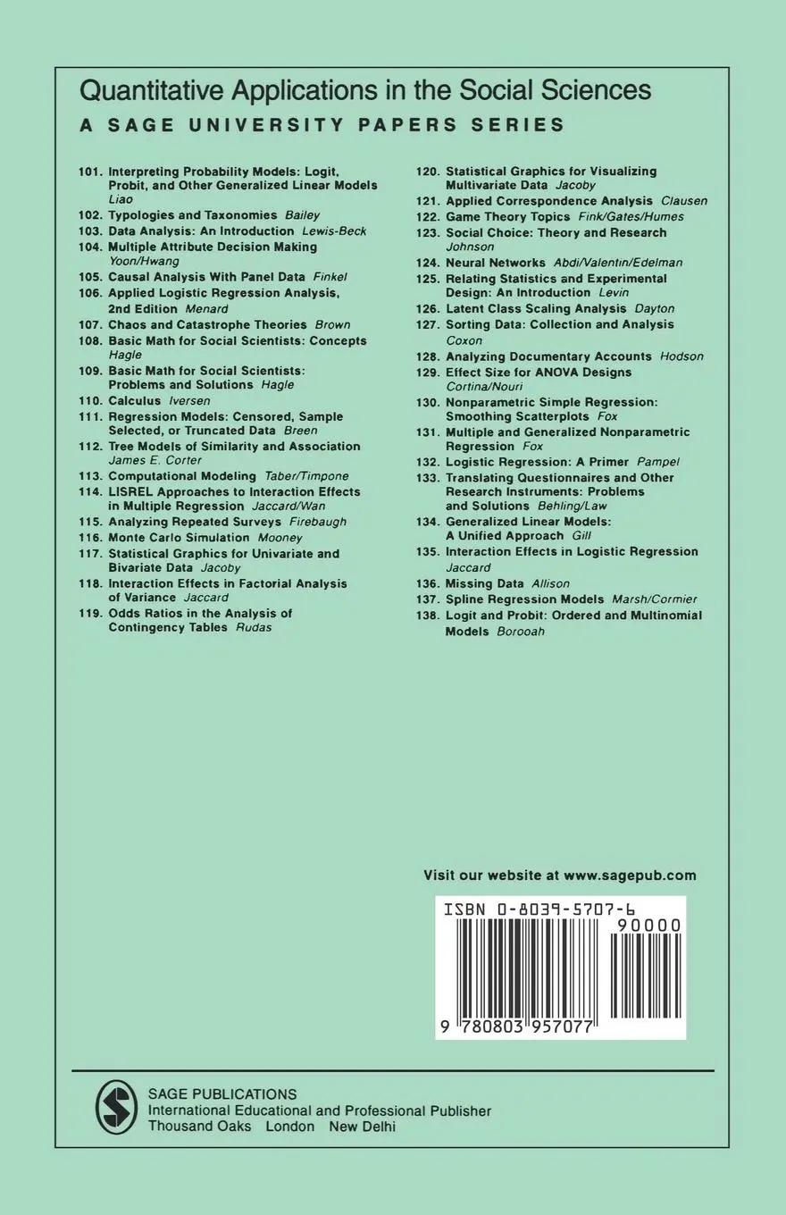 Rückseite: 9780803957077 | The Models of Similarity and Association | James E. Corter | Buch