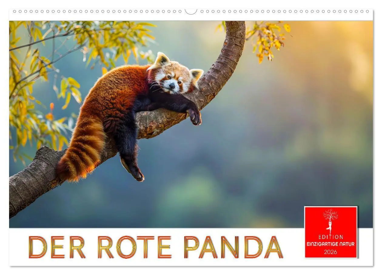 Cover: 9783457397077 | Der Rote Panda (Wandkalender 2026 DIN A2 quer), CALVENDO...