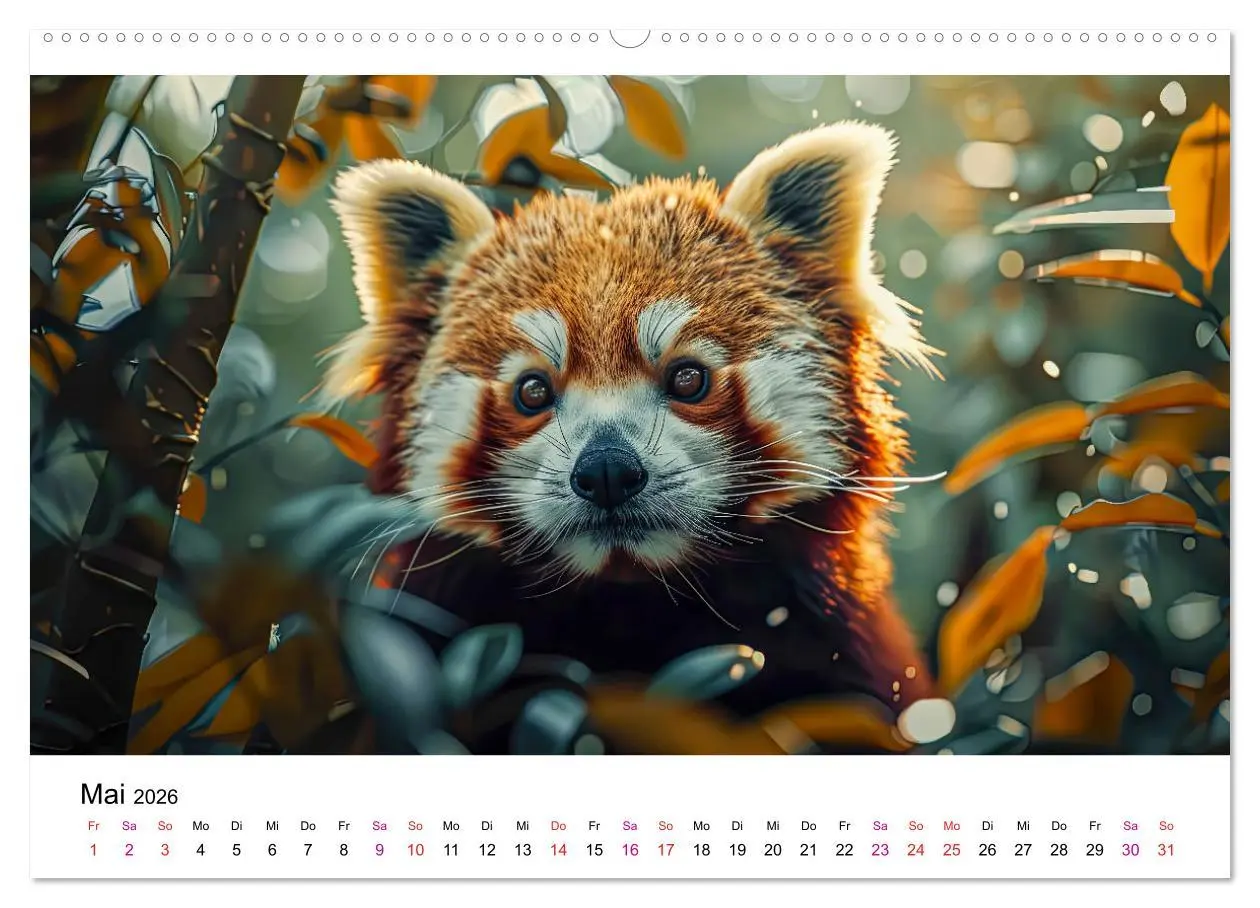 Bild: 9783457397077 | Der Rote Panda (Wandkalender 2026 DIN A2 quer), CALVENDO...
