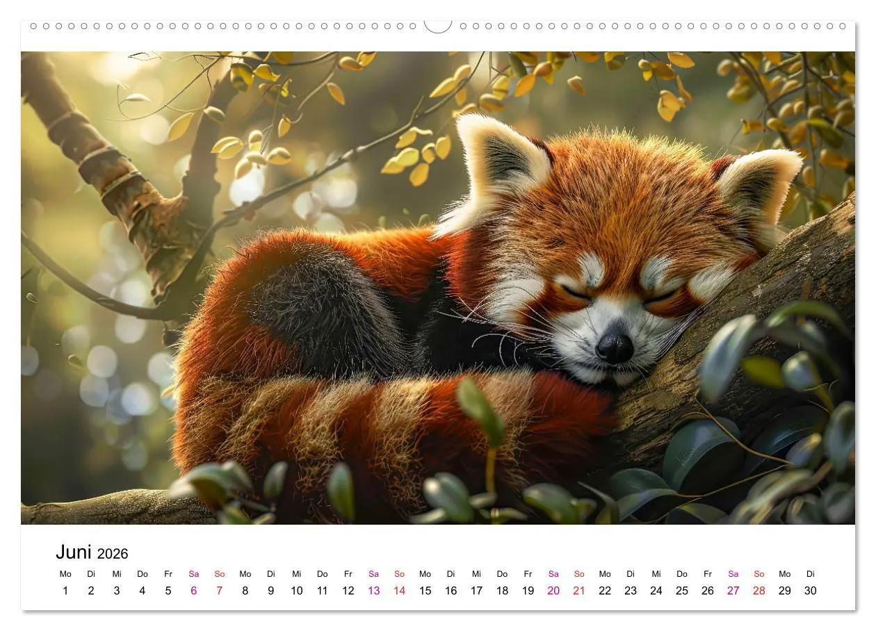 Bild: 9783457397077 | Der Rote Panda (Wandkalender 2026 DIN A2 quer), CALVENDO...