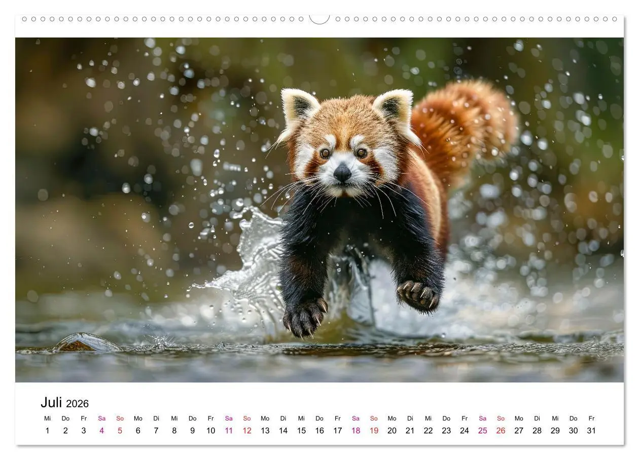 Bild: 9783457397077 | Der Rote Panda (Wandkalender 2026 DIN A2 quer), CALVENDO...