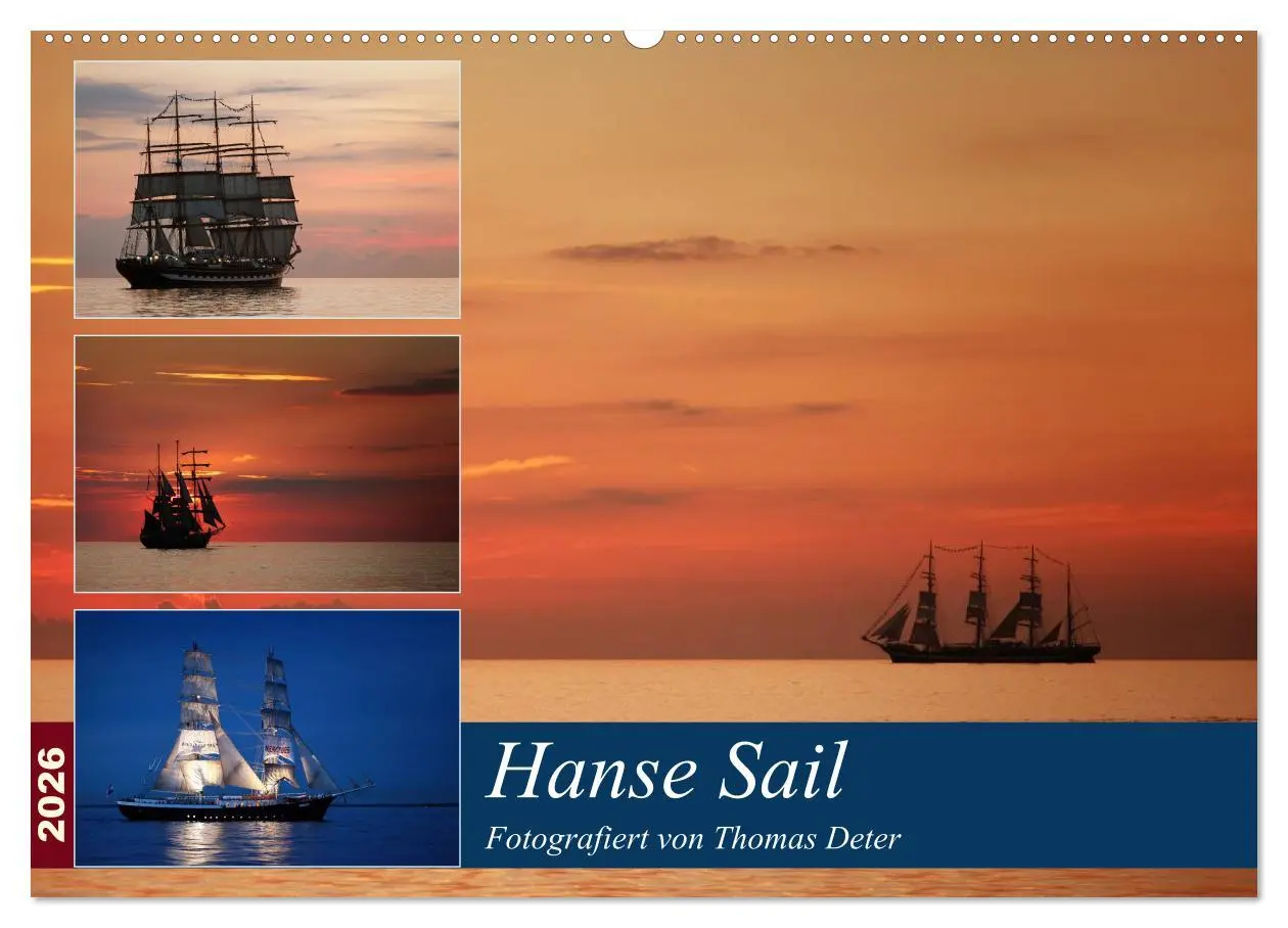 Cover: 9783516177077 | Hanse Sail (Wandkalender 2026 DIN A2 quer), CALVENDO Monatskalender