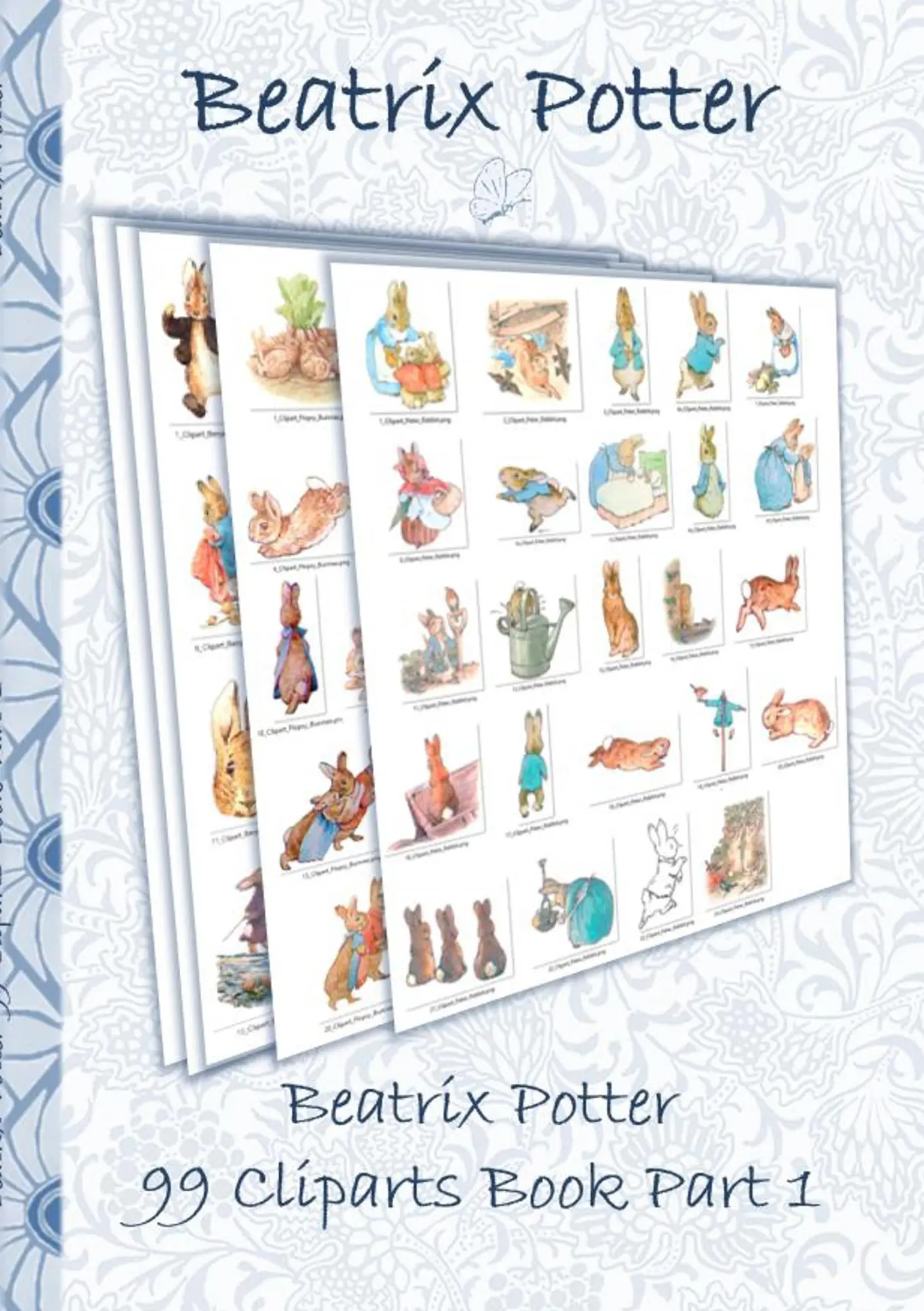 Cover: 9783752867077 | Beatrix Potter 99 Cliparts Book Part 1 ( Peter Rabbit ) | Taschenbuch