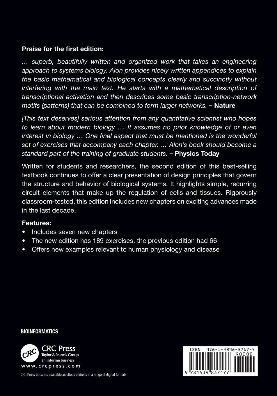 Rückseite: 9781439837177 | An Introduction to Systems Biology | Uri Alon | Taschenbuch | Englisch