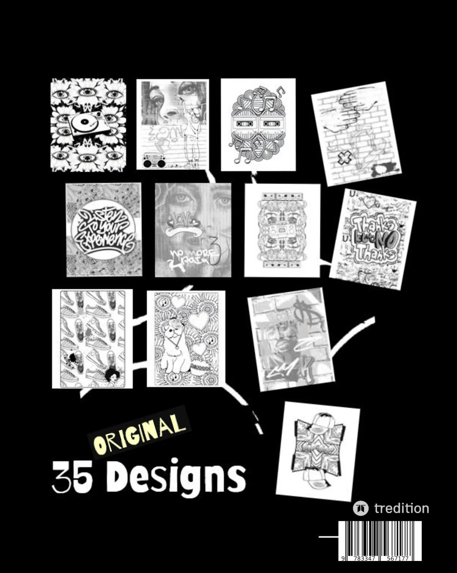 Rückseite: 9783347567177 | Grafitti Malbuch - Hip Hop Malbuch - Street Art Malbuch - Original...