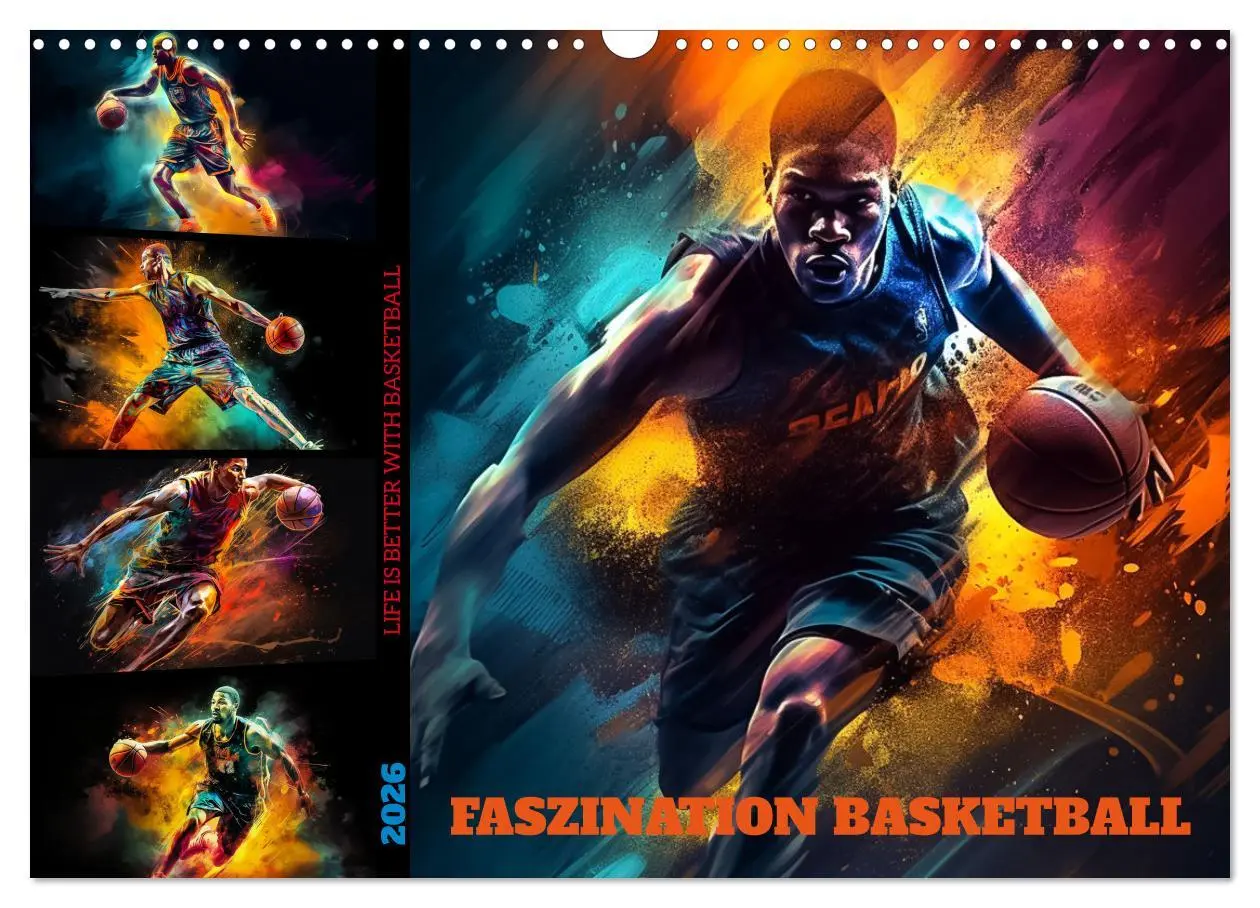 Cover: 9783457527177 | Faszination Basketball (Wandkalender 2026 DIN A3 quer), CALVENDO...
