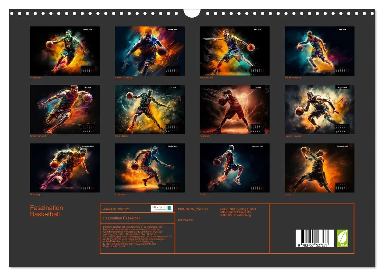 Bild: 9783457527177 | Faszination Basketball (Wandkalender 2026 DIN A3 quer), CALVENDO...