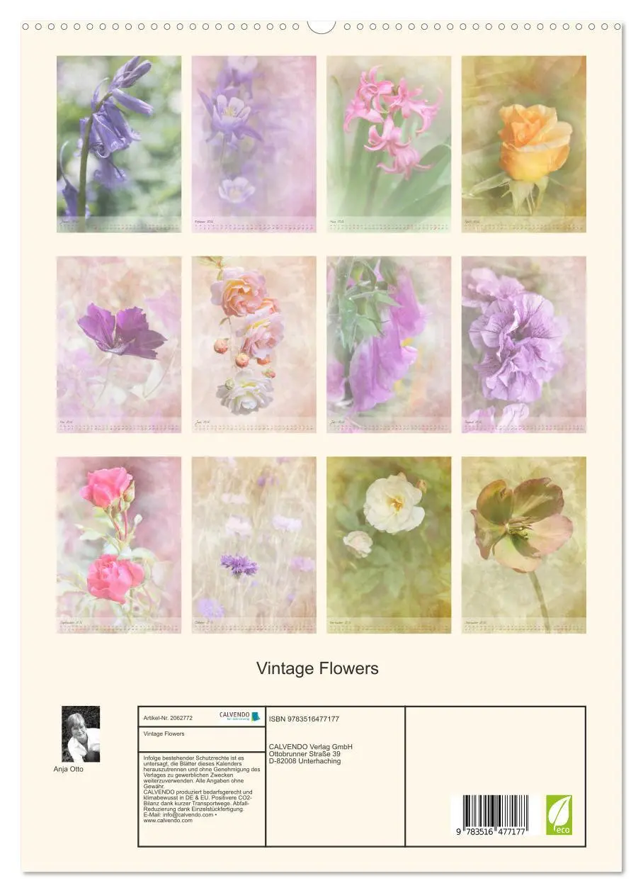 Bild: 9783516477177 | Vintage Flowers (hochwertiger Premium Wandkalender 2026 DIN A2...