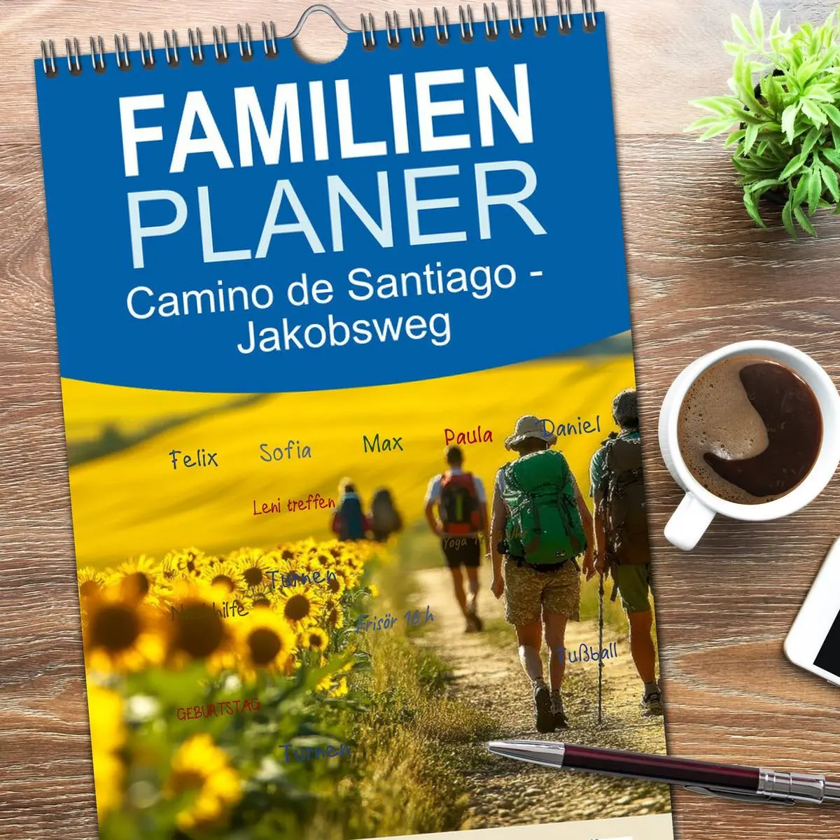 Bild: 9783516617177 | Familienplaner 2026 - Camino de Santiago - Jakobsweg mit 5 Spalten...
