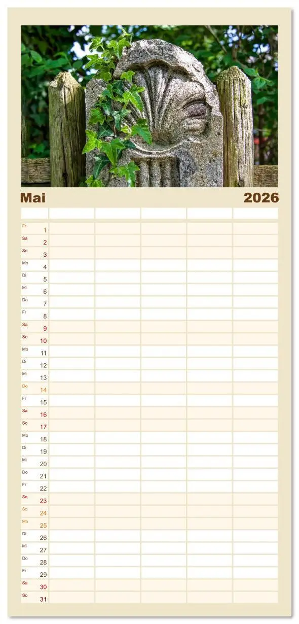Bild: 9783516617177 | Familienplaner 2026 - Camino de Santiago - Jakobsweg mit 5 Spalten...