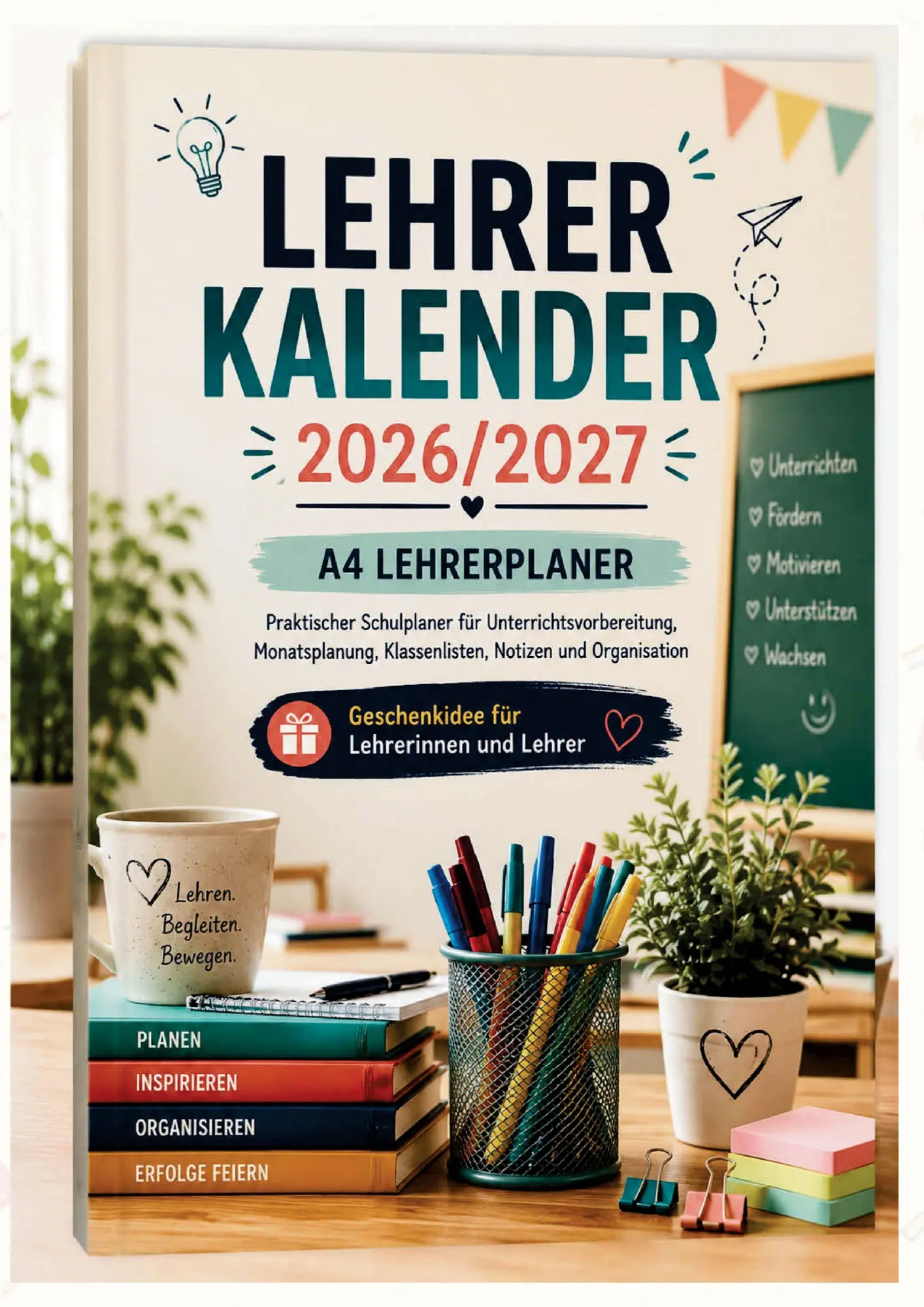 Cover: 9789403917177 | Lehrerkalender 2026/2027 - A4 Lehrerplaner: Praktischer Schulplaner...