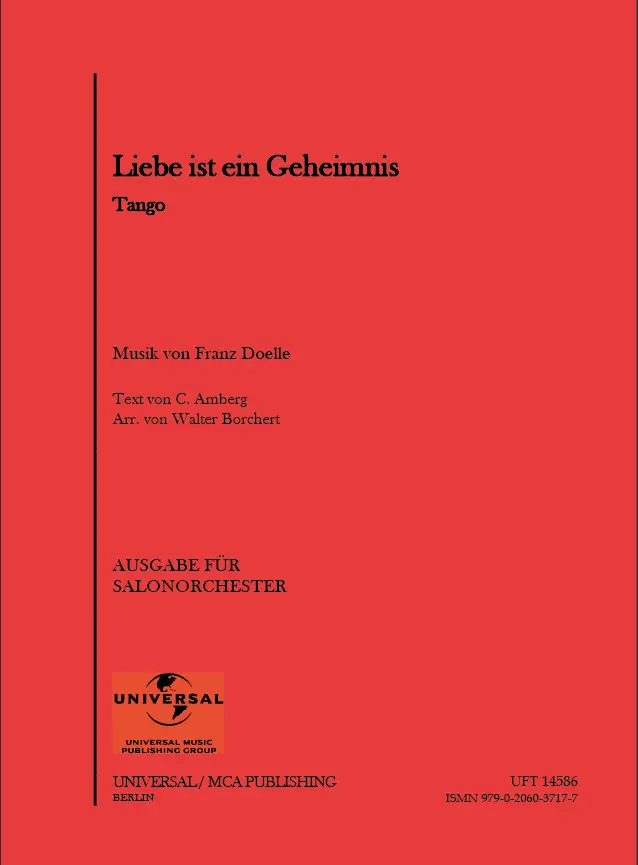 Cover: 9790206037177 | Liebe ist ein Geheimnis | Franz Doelle | Partitur | UFT