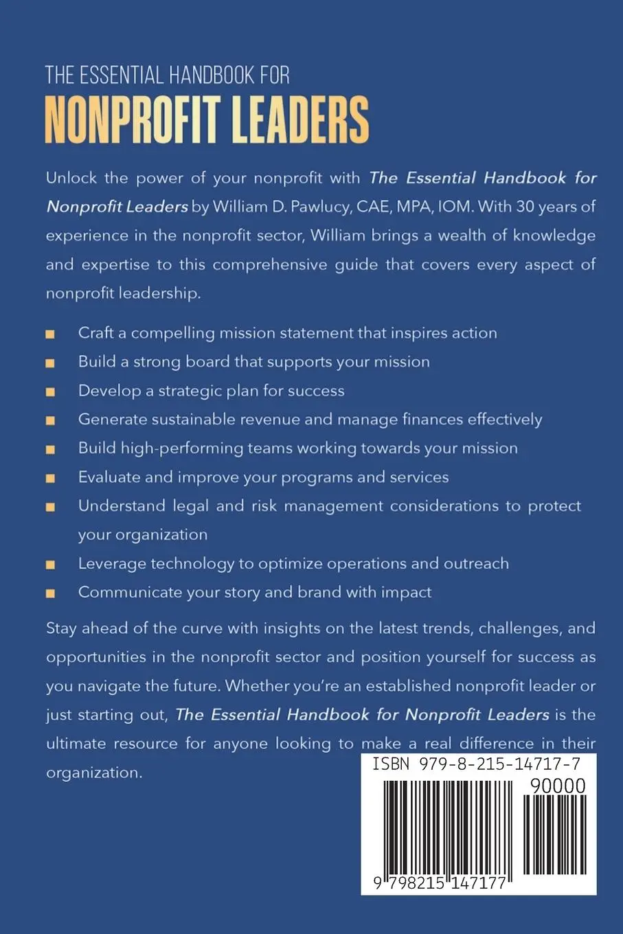 Rückseite: 9798215147177 | The Essential Handbook for Nonprofit Leaders | William Pawlucy | Buch
