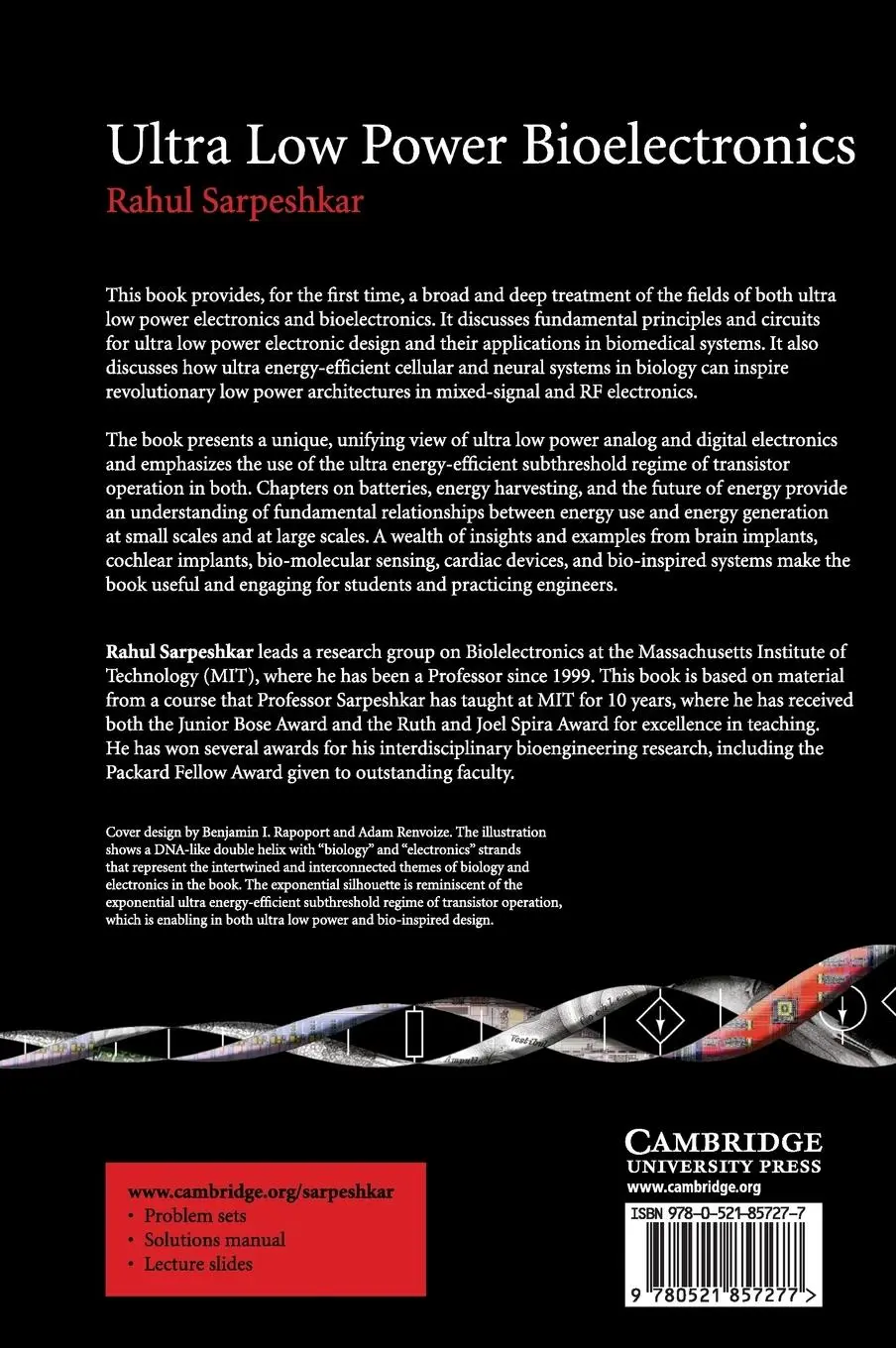 Rückseite: 9780521857277 | Ultra Low Power Bioelectronics | Rahul Sarpeshkar | Buch | Englisch