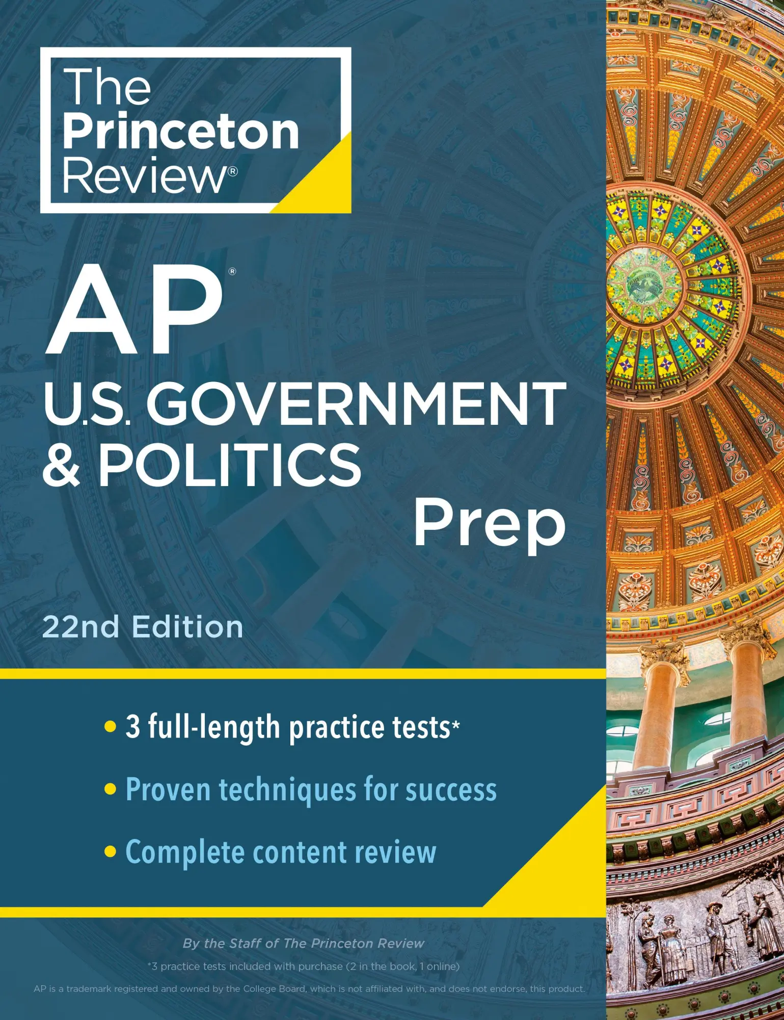 Cover: 9780593517277 | Princeton Review AP U.S. Government &amp; Politics Prep, 2024 | Review