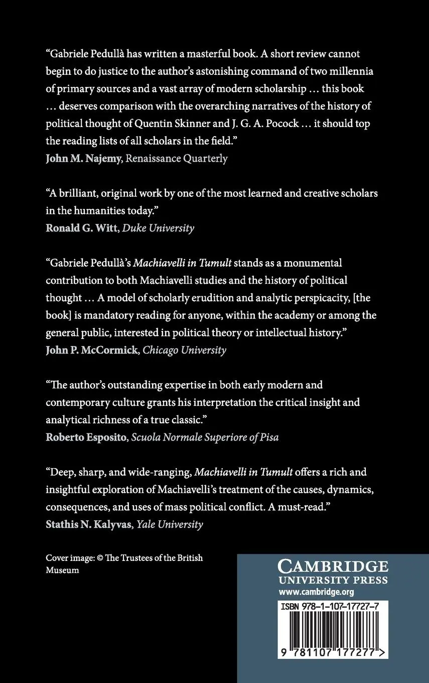 Rückseite: 9781107177277 | Machiavelli in Tumult | Gabriele Pedullà | Buch | Englisch | 2019