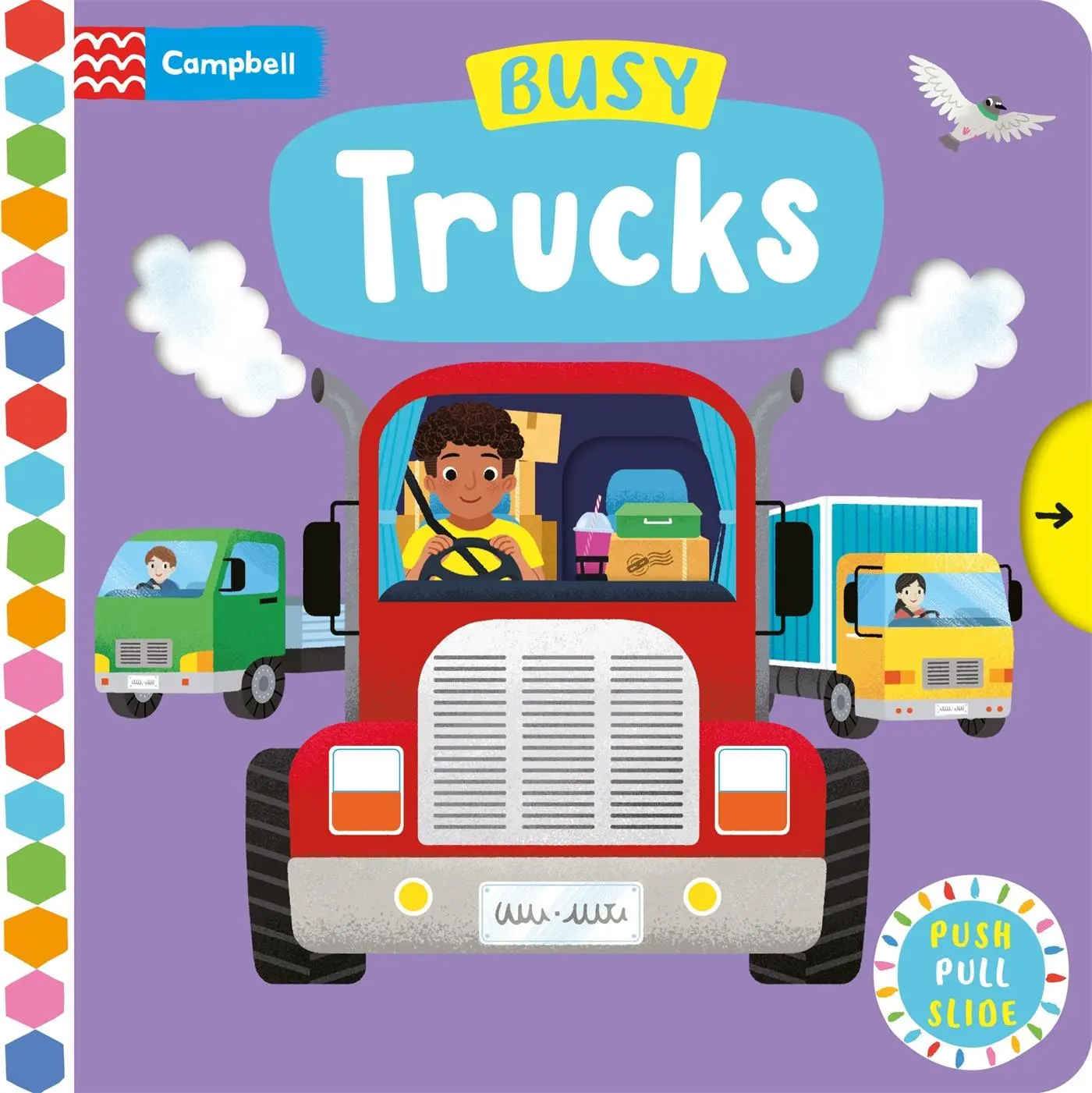 Cover: 9781529087277 | Busy Trucks | A Push, Pull, Slide Book | Campbell Books | Buch | 2022