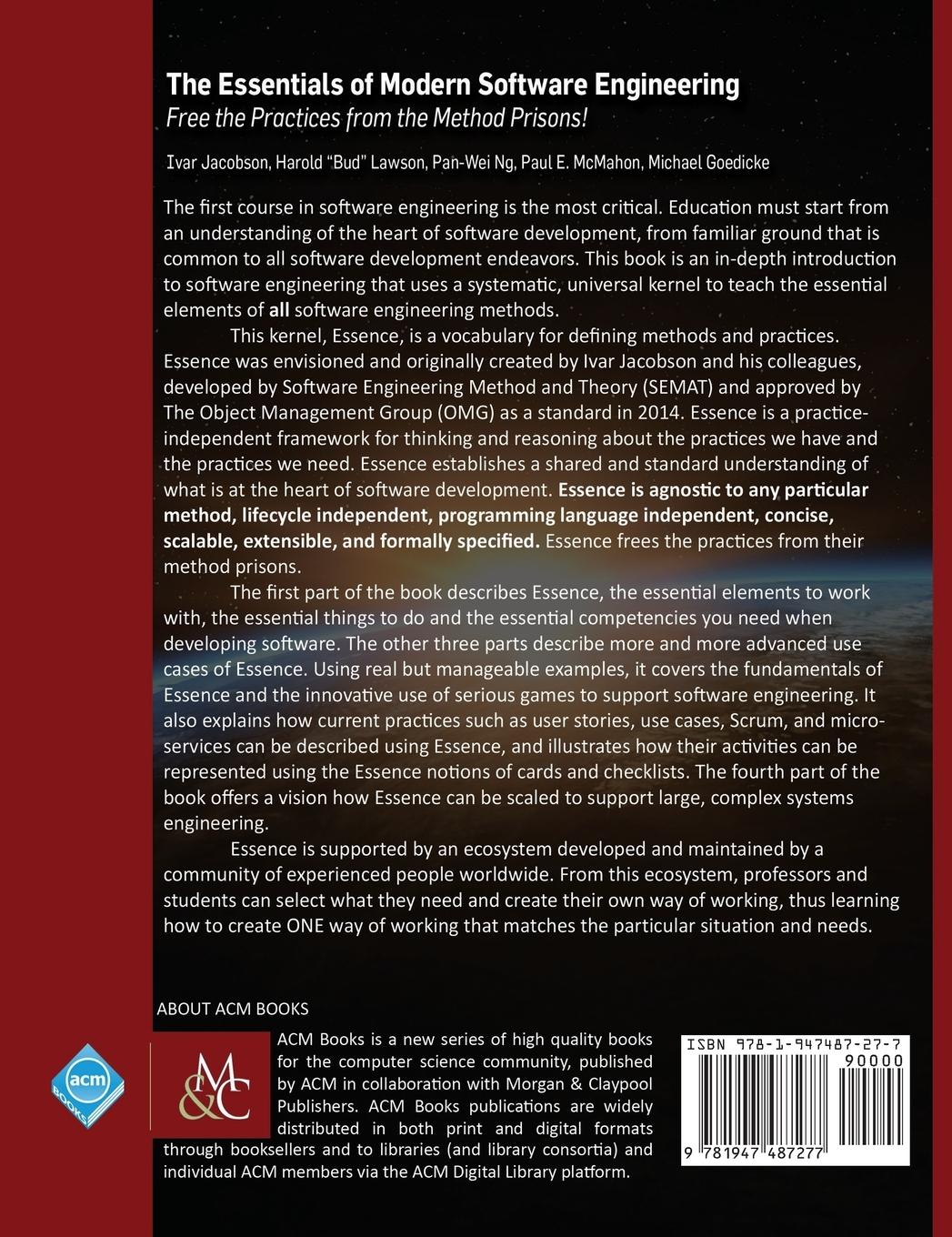Rückseite: 9781947487277 | The Essentials of Modern Software Engineering | Ivar Jacobson (u. a.)