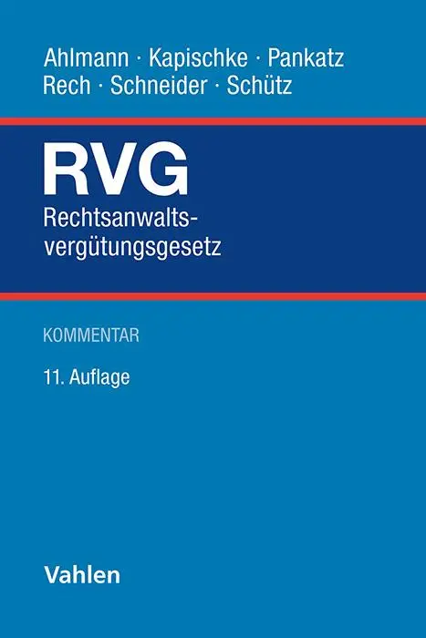 Cover: 9783800667277 | Rechtsanwaltsvergütungsgesetz | Sabine Ahlmann | Buch | XXII | Deutsch