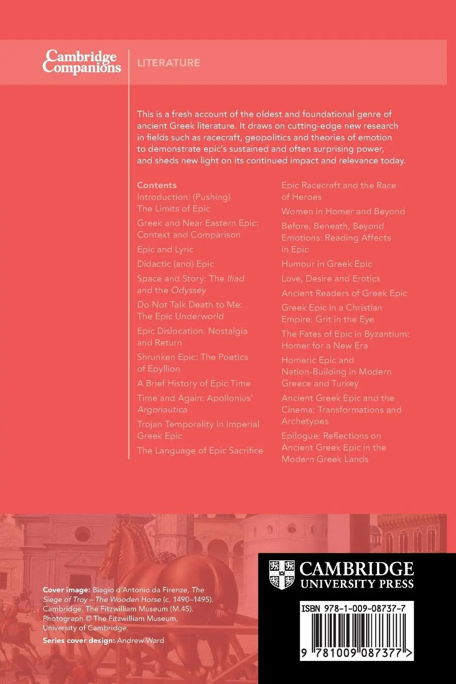 Rückseite: 9781009087377 | The Cambridge Companion to Ancient Greek Epic | Emma Greensmith | Buch