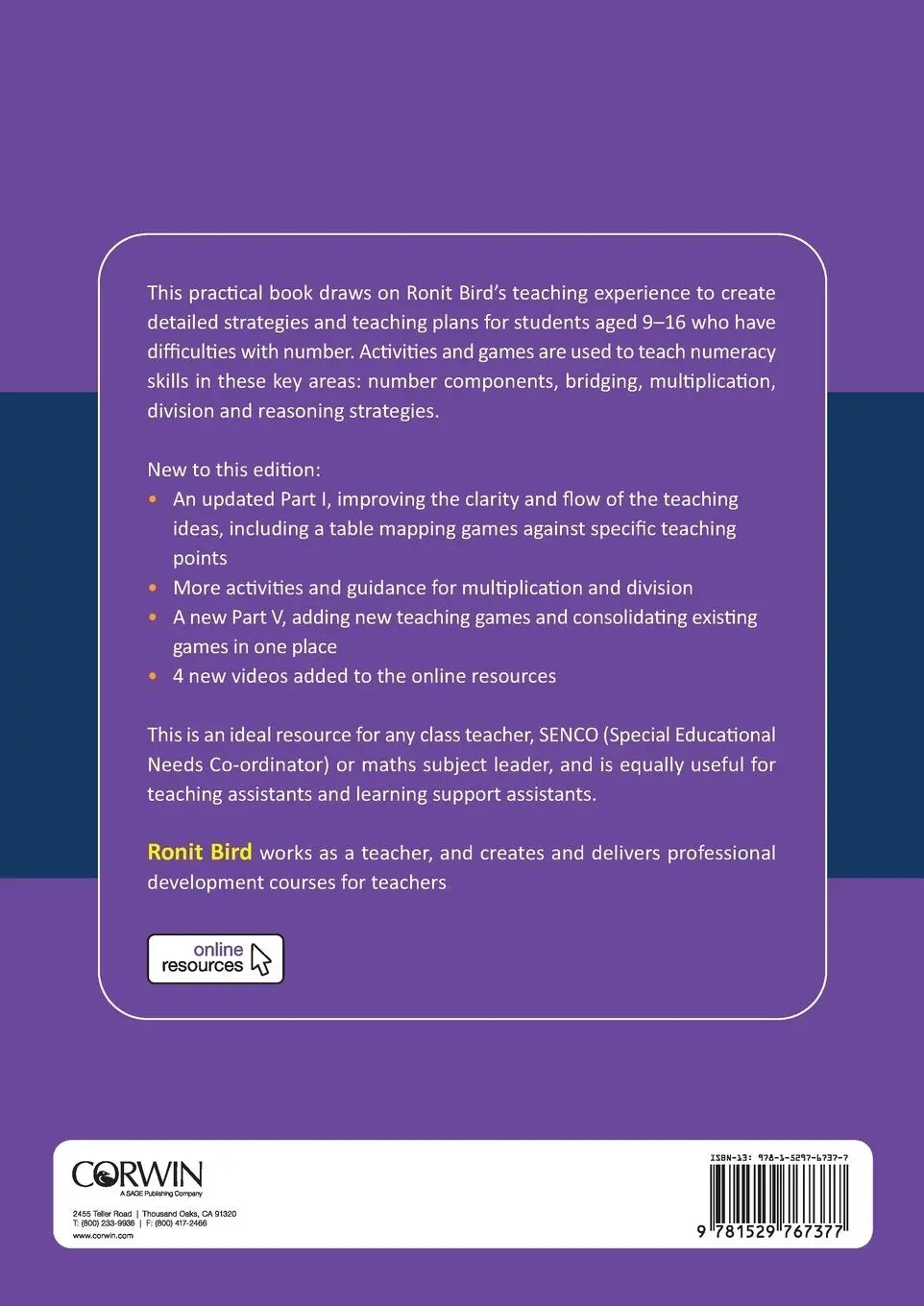 Rückseite: 9781529767377 | Overcoming Dyscalculia and Difficulties with Number | Ronit Bird