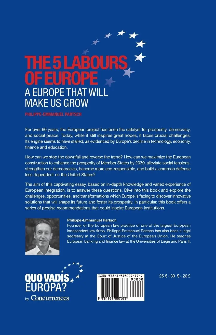 Rückseite: 9781939007377 | The 5 Labours of Europe | A Europe That Will Make Us Grow | Partsch