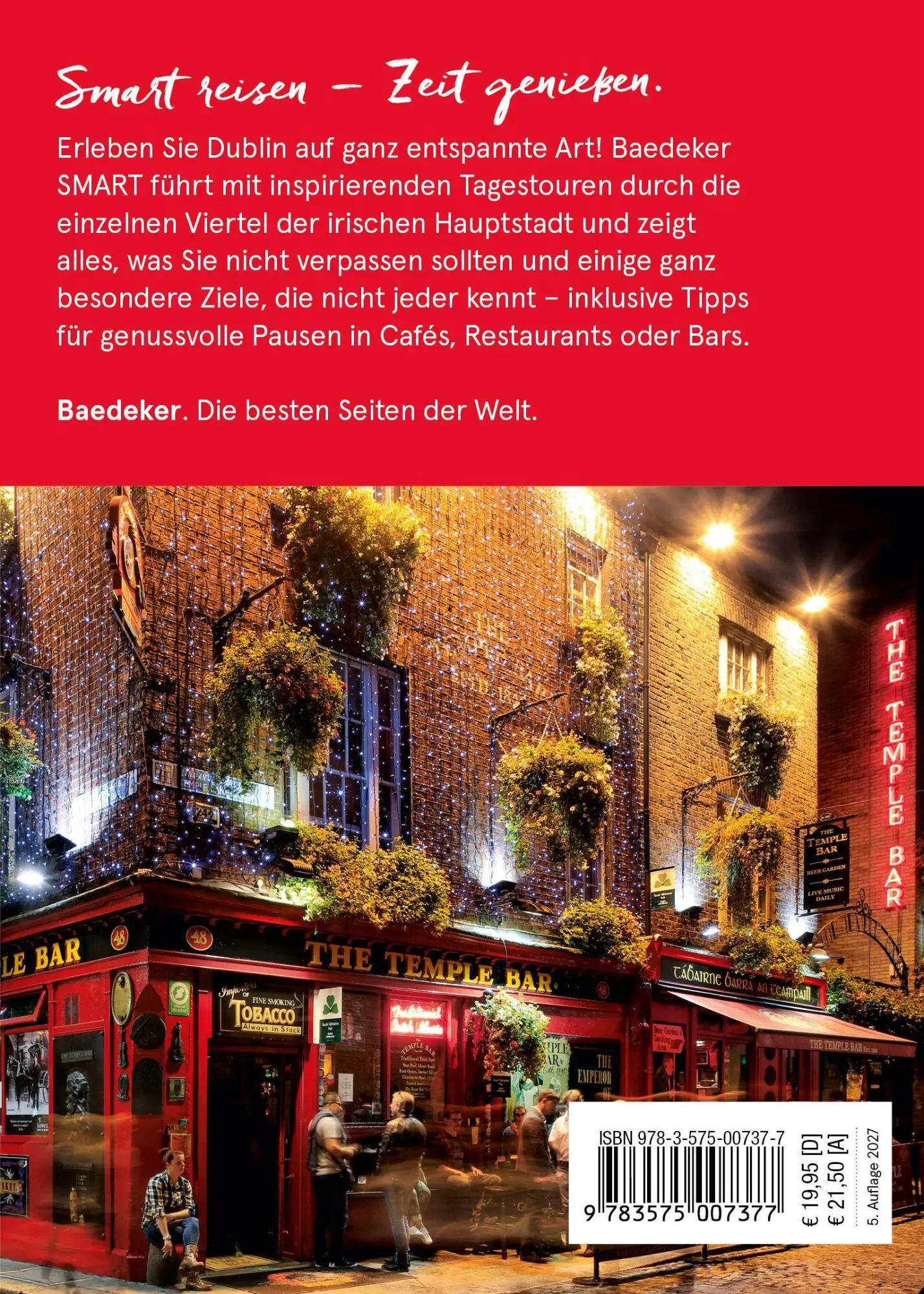 Rückseite: 9783575007377 | Baedeker SMART Reiseführer Dublin | Bernd Biege (u. a.) | Taschenbuch