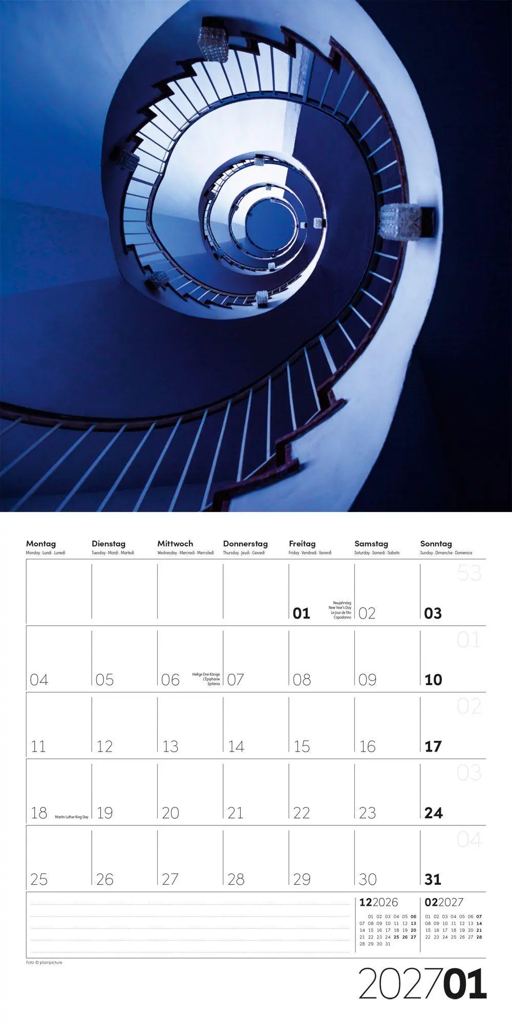 Bild: 9783838447377 | Die Farbe Blau Kalender 2027 - 30x30 - Art12 | GmbH | Kalender | 28 S.