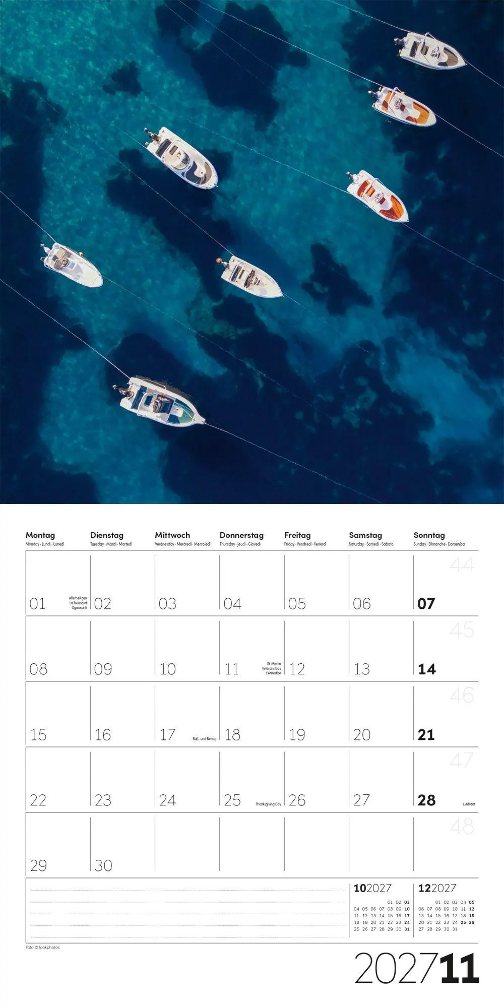 Bild: 9783838447377 | Die Farbe Blau Kalender 2027 - 30x30 - Art12 | GmbH | Kalender | 28 S.