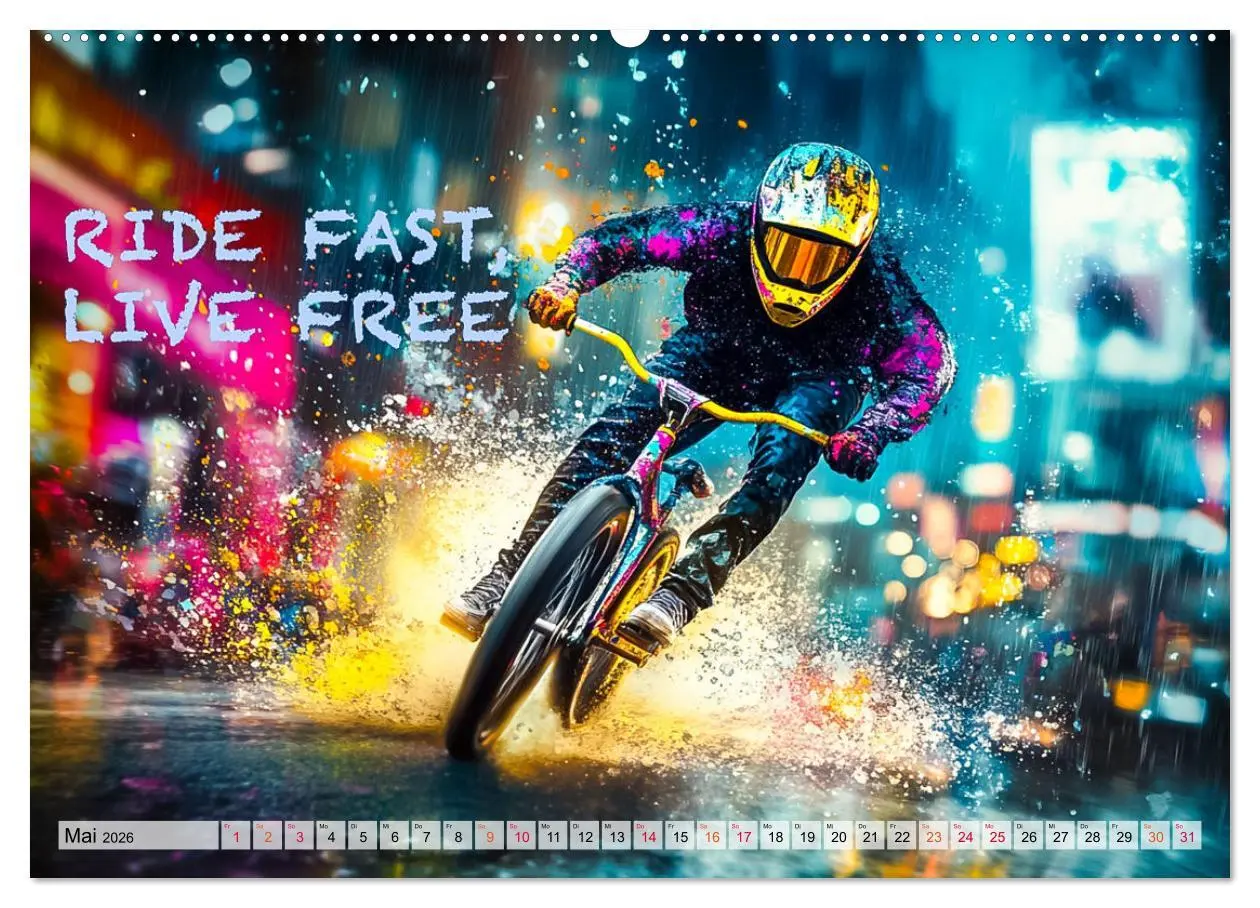 Bild: 9783457357477 | BMX - Coole Slogans (Wandkalender 2026 DIN A2 quer), CALVENDO...