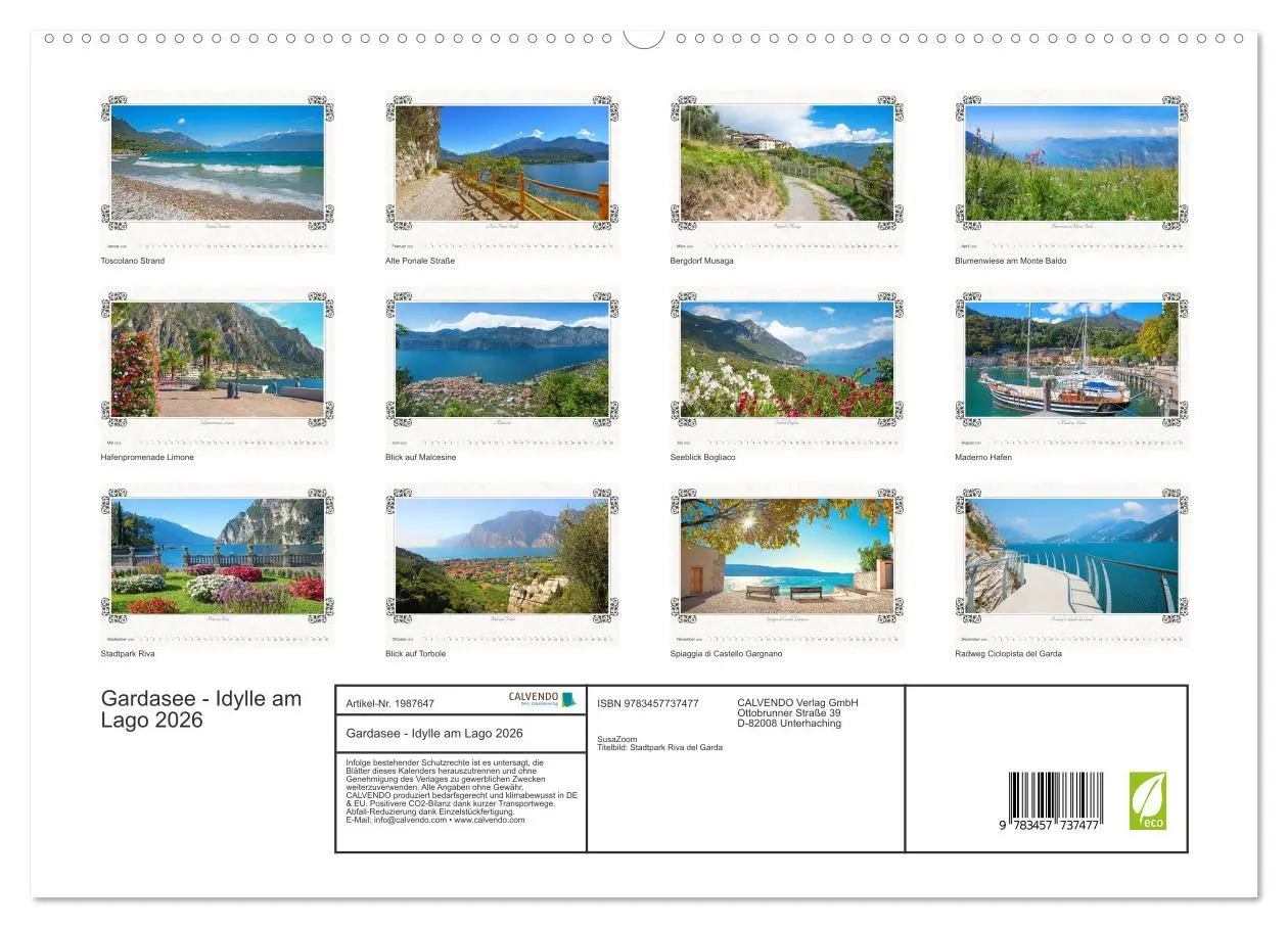 Bild: 9783457737477 | Gardasee - Idylle am Lago 2026 (hochwertiger Premium Wandkalender...