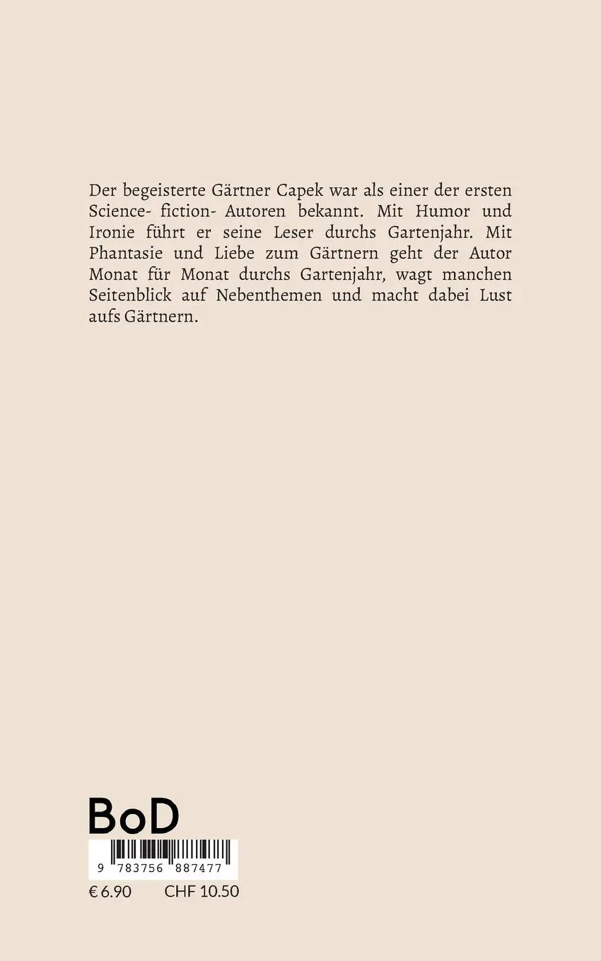 Rückseite: 9783756887477 | Das Jahr des Gärtners | Karel Capek | Taschenbuch | Paperback | 116 S.