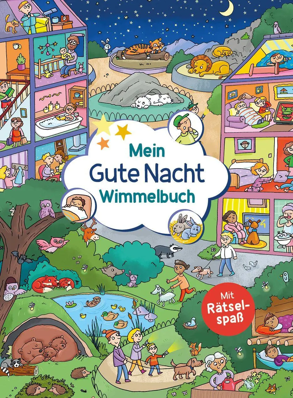 Cover: 9783849947477 | Mein Gute Nacht-Wimmelbuch | Mit Rätselspaß I Ab 3 Jahren | Buch