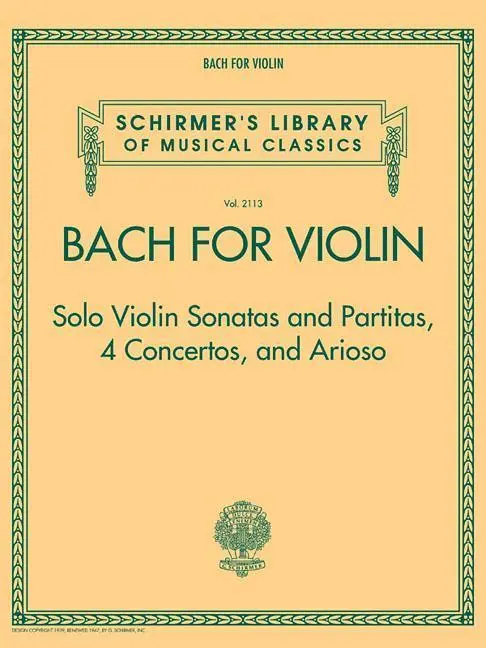 Cover: 888680007577 | Bach for Violin - Sonatas and Partitas, 4 Concertos, and Arioso | Bach