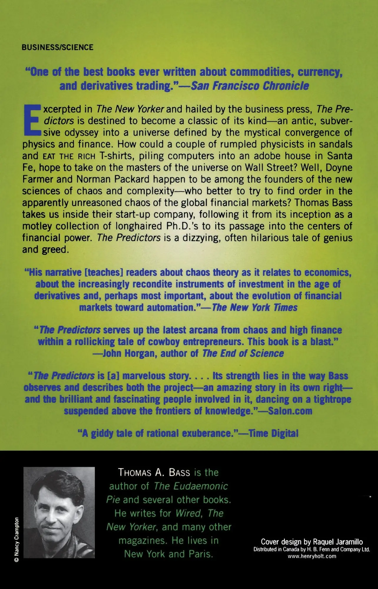 Rückseite: 9780805057577 | The Predictors | Thomas A. Bass | Taschenbuch | Paperback | Englisch