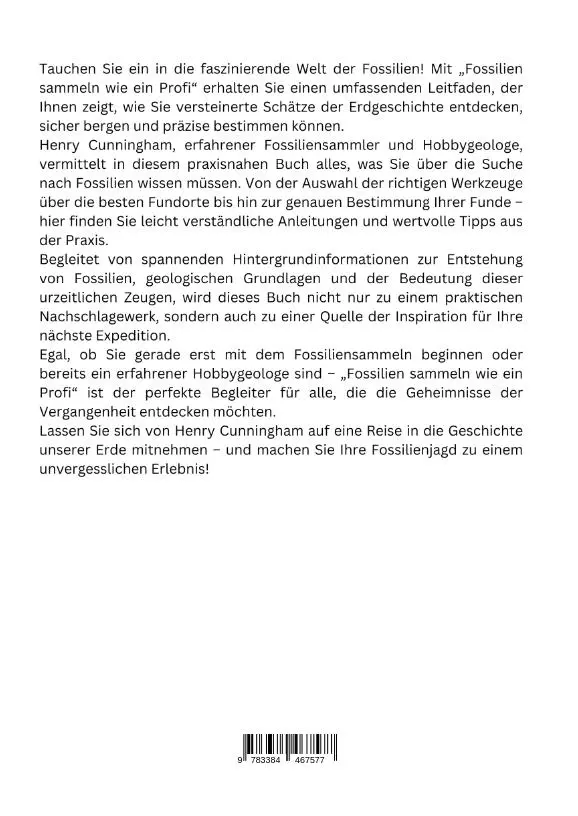 Rückseite: 9783384467577 | Fossilien sammeln wie ein Profi | Henry Cunningham | Buch | 244 S.