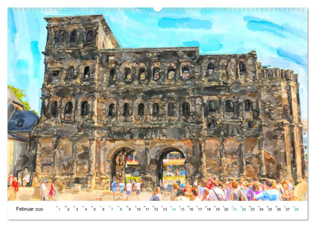 Bild: 9783457727577 | Trier - Illustrationen in Aquarell (Wandkalender 2026 DIN A2 quer),...