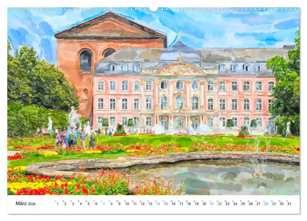 Bild: 9783457727577 | Trier - Illustrationen in Aquarell (Wandkalender 2026 DIN A2 quer),...
