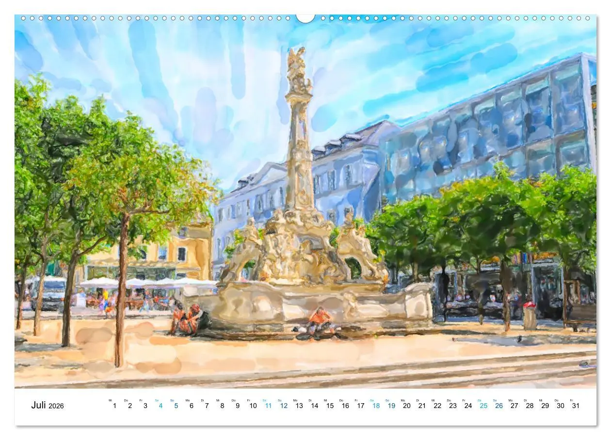 Bild: 9783457727577 | Trier - Illustrationen in Aquarell (Wandkalender 2026 DIN A2 quer),...