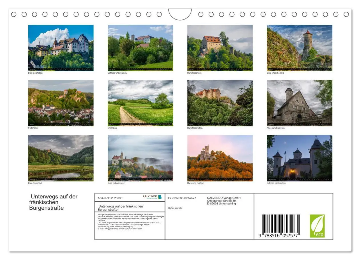 Bild: 9783516057577 | Unterwegs auf der fränkischen Burgenstraße (Wandkalender 2026 DIN...